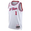 Män Houston Rockets Tröja Amen Thompson Nike 2025-26 City Edition Vit Swingman